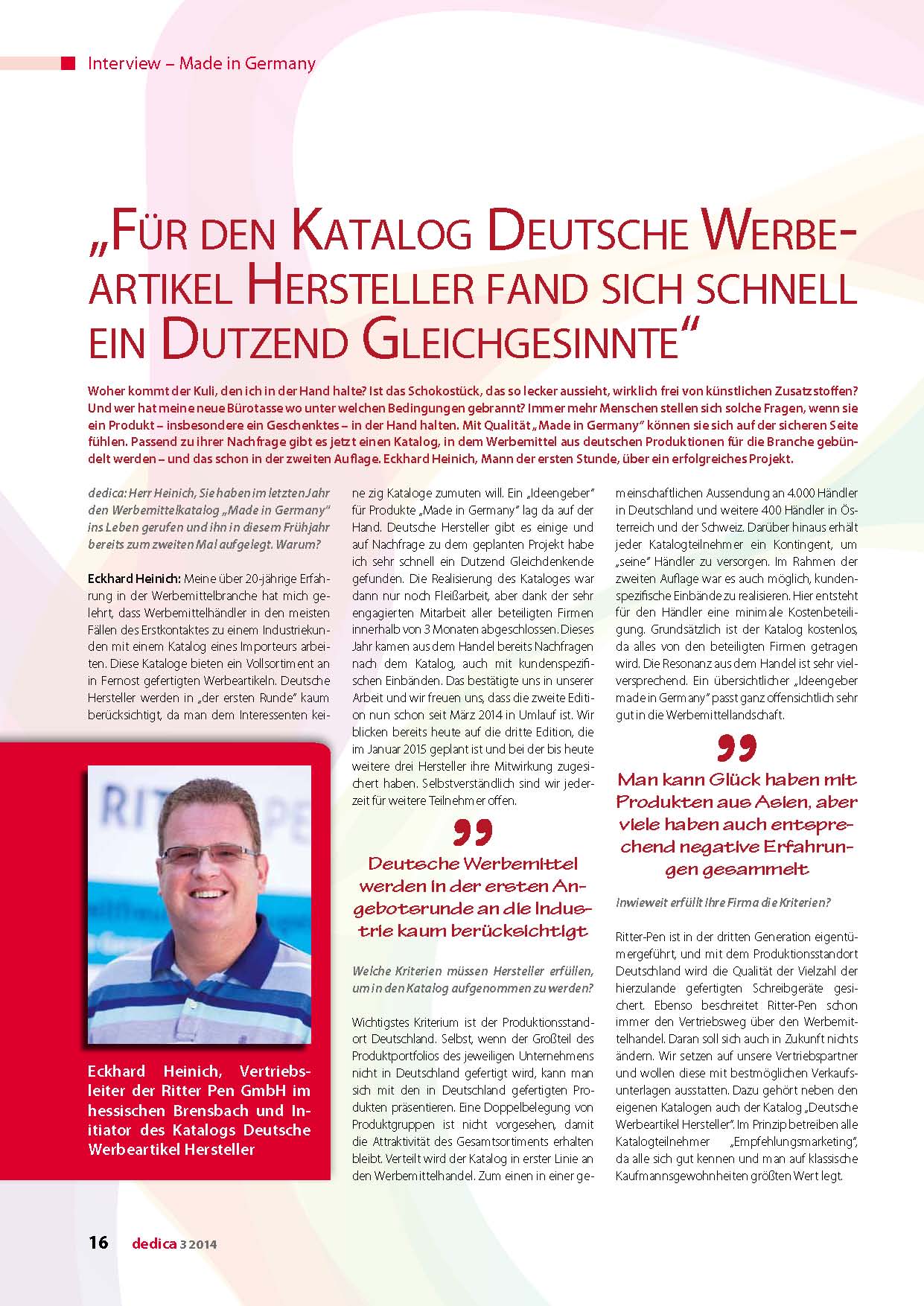 Interview Made in Germany RitterPen GmbH